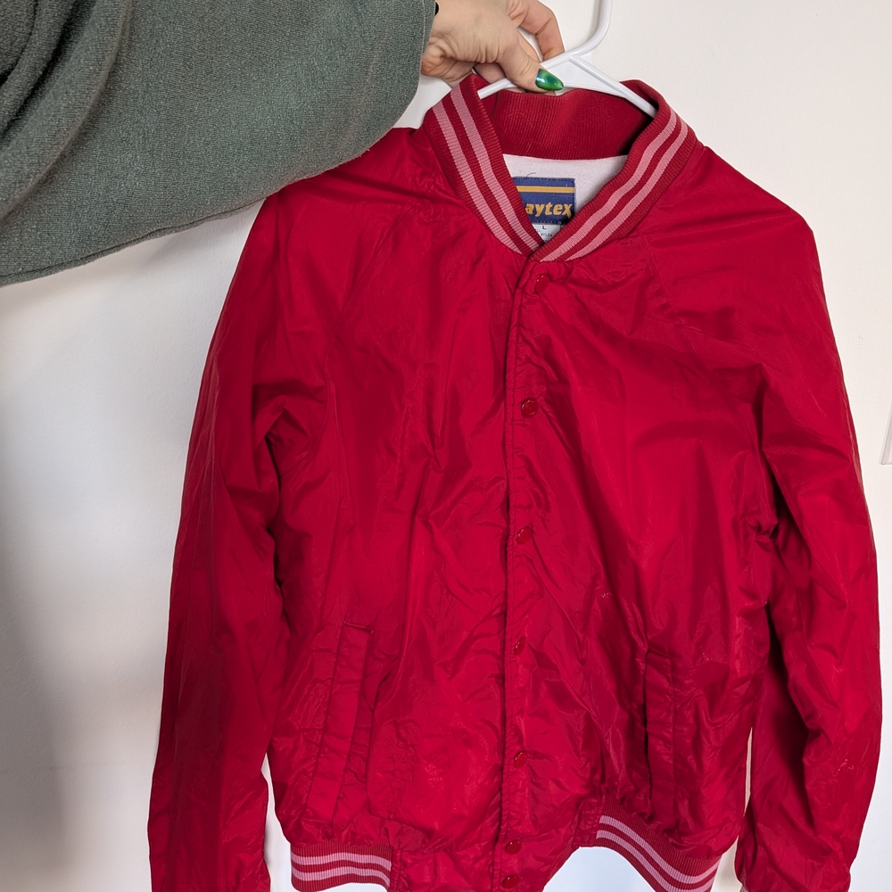Vintage Varsity Jacket Red Pink